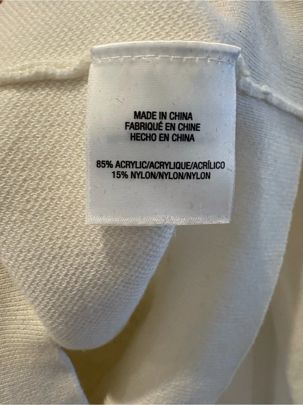 Favorite Daughter The Whitney Mock Neck Sweater Ivory Cropped Knit Women’s Large